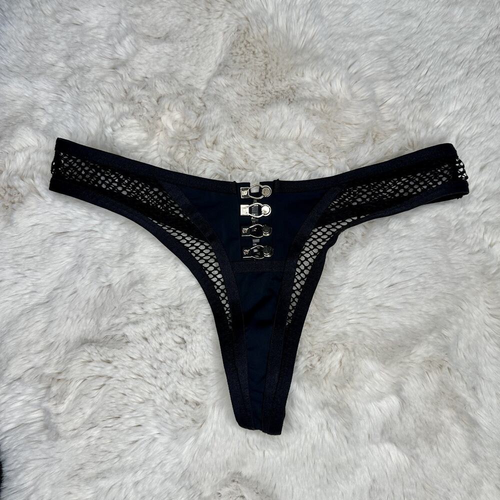 Honey Birdette TASH🖤 Black & Gold Fishnet Thong XS